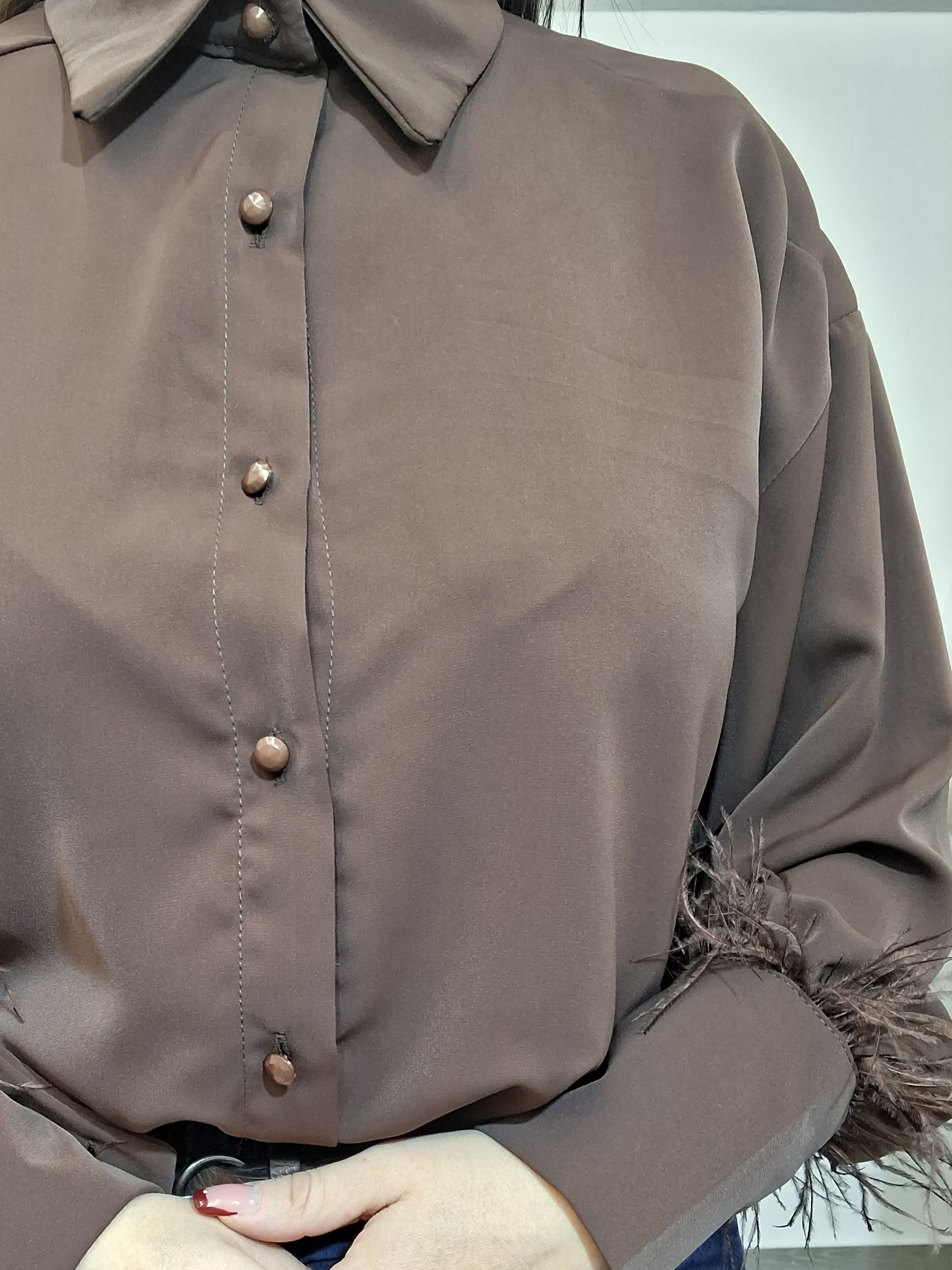 Camicia Con Piume